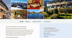 Desktop Screenshot of hotel-sonnenheim.com